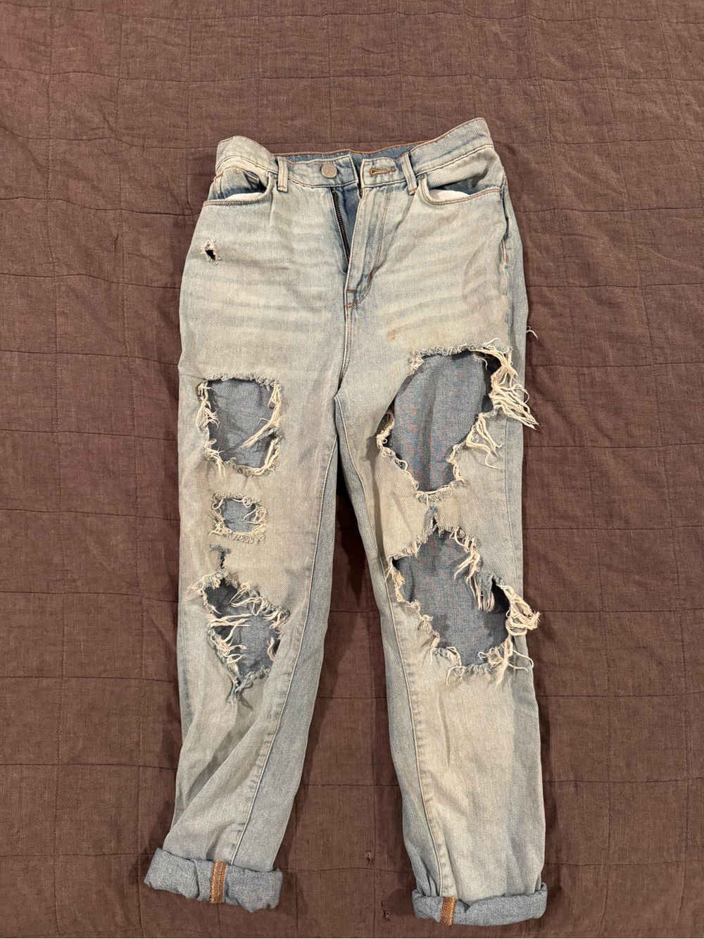 BDG Light Blue Ripped high rise Jeans